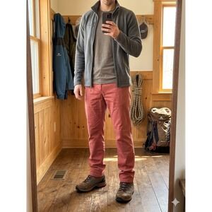 Mountain Khakis Teton Twill Pants Mens 34x36 Reddish Pink Straight Leg Chinos